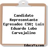 Candidato Representante Egresados CSU: Luis Eduardo Lobo Carvajalino