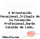 4 Orientación Vocacional.Trilogía de la Formación Profesional.Aarón Catalán de León.