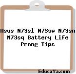 Asus N73sl N73sw N73sn N73sq Battery Life Prong Tips