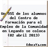 Un 55% de los alumnos del Centro de Formación para el Empleo de la Comunidad en Leganés se coloca (02 abril 2013)