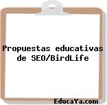 Propuestas educativas de SEO/BirdLife