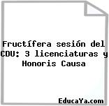 Fructífera sesión del CDU: 3 licenciaturas y Honoris Causa