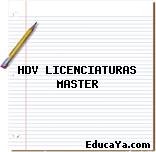 HDV LICENCIATURAS MASTER