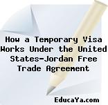 How a Temporary Visa Works Under the United States-Jordan Free Trade Agreement