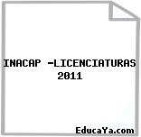 INACAP -LICENCIATURAS 2011