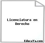 Licenciatura en Derecho