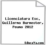 Licenciatura Esc. Guillermo Burmester, Peumo 2012