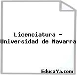 Licenciatura – Universidad de Navarra