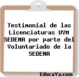 Testimonial de las Licenciaturas UVM SEDENA por parte del Voluntariado de la SEDENA