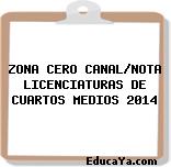 ZONA CERO CANAL/NOTA LICENCIATURAS DE CUARTOS MEDIOS 2014