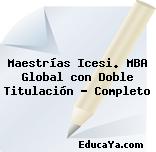 Maestrías Icesi. MBA Global con Doble Titulación – Completo