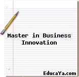 Master in Business Innovation