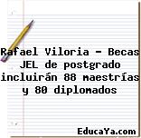 Rafael Viloria – Becas JEL de postgrado incluirán 88 maestrías y 80 diplomados