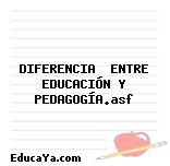 DIFERENCIA  ENTRE EDUCACIÓN Y PEDAGOGÍA.asf