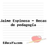 Jaime Espinosa – Becas de pedagogía