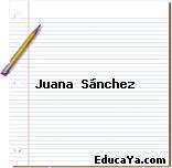 Juana Sánchez