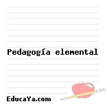 Pedagogía elemental