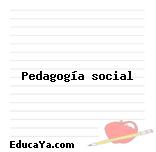 Pedagogía social