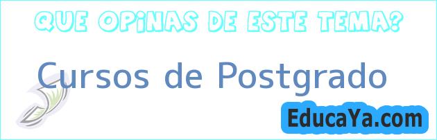 Cursos de Postgrado