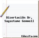 Disertación Dr. Sagastume Gemmell