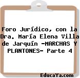 Foro Jurídico, con la Dra. María Elena Villa de Jarquín «MARCHAS Y PLANTONES» Parte 4