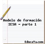 Modelo de formación IESA – parte 1