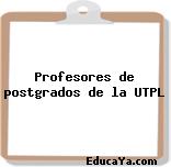 Profesores de postgrados de la UTPL