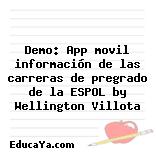 Demo: App movil información de las carreras de pregrado de la ESPOL by Wellington Villota