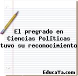 El pregrado en Ciencias Políticas tuvo su reconocimiento