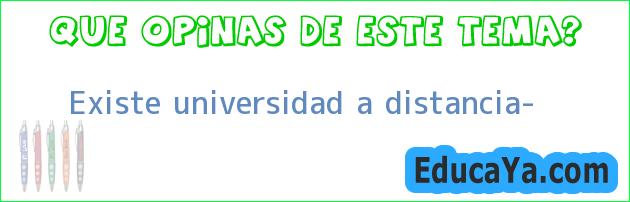 Existe universidad a distancia?