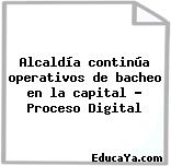 Alcaldía continúa operativos de bacheo en la capital – Proceso Digital