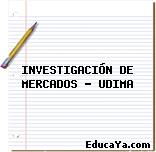 INVESTIGACIÓN DE MERCADOS – UDIMA