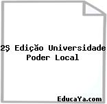 2ª Edição Universidade Poder Local