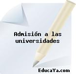 Admisión a las universidades