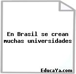 En Brasil se crean muchas universidades