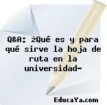 Q&A: ¿Qué es y para qué sirve la hoja de ruta en la universidad?