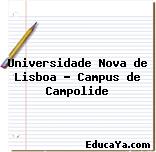 Universidade Nova de Lisboa – Campus de Campolide