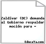 Zaldívar (DC) demanda al Gobierno respaldar moción para …